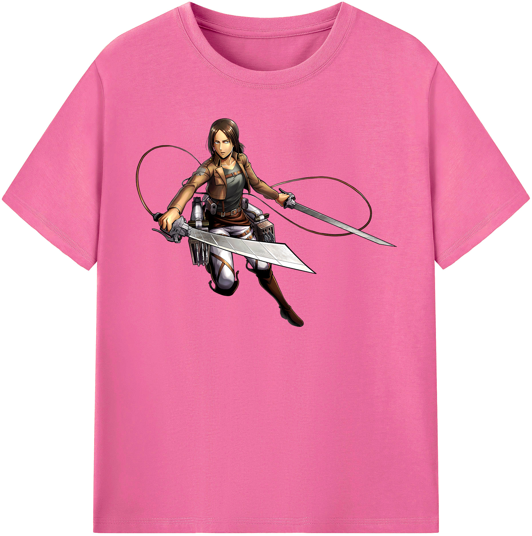 （画像用） 進撃の巨人 Attack on Titan レディースカジュアルプリントTシャツ（綿100％）